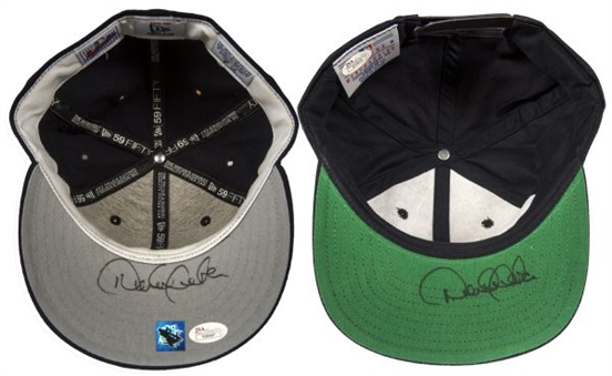 Derek Jeter Signed New York Yankees Souvenir Hats (2)